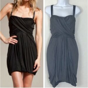 Rag & Bone Verona Crisscross Drape Mini Dress Size 8 Gray Racerback